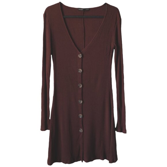 Pull & Bear - Long sleeve red dress - Picture 2 of 3